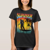 SOMMER FUNNY ASTRONAUT SUNSET T-Shirt (Vorderseite)
