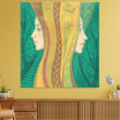Sommer, Gaja, Forest Goddess, Fantasie surrealkuns Leinwanddruck (Insitu (Wohnzimmer))
