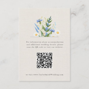 Sommer-Gänseblümchen Blaue Florale Botanische Beil Begleitkarte
