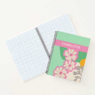 Sommer Gänseblümchen Farbblöcke Moderne Floral  Notizblock