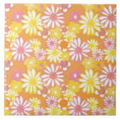 Sommer Gänseblümchen Fliese (Vorderseite)