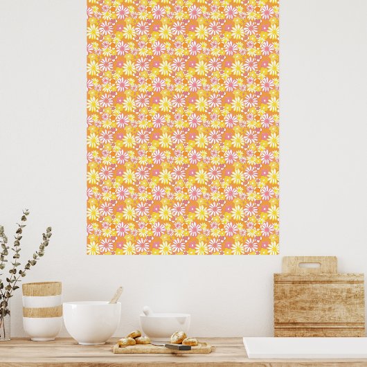 Sommer-Gänseblümchen Poster (Küche)