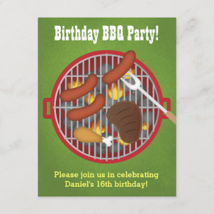 Sommer-Garten-Grillparty-Einladungen Einladung