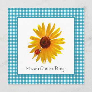 Sommer-Garten-Party-Sonnenblume-Picknick Einladung
