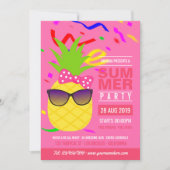 Sommer Geburtstag Ananas Einladung (Vorderseite)