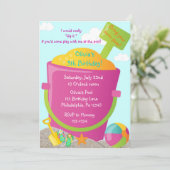 Sommer-Geburtstags-Einladung Einladung (Stehend Vorderseite)