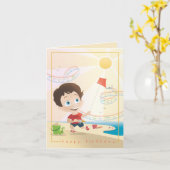 Sommer-Geburtstags-Gruß. 2/12. Karte (Gelbe Blume)