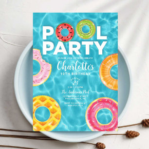 Sommer-Geburtstags-Poolparty-Einladung Einladung