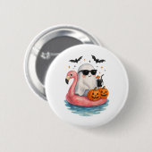 Sommer-Geist-Wasserfarbe Süßer Geist Mit Flamingo Button (Vorne & Hinten)