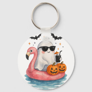 Sommer-Geist-Wasserfarbe Süßer Geist Mit Flamingo Schlüsselanhänger