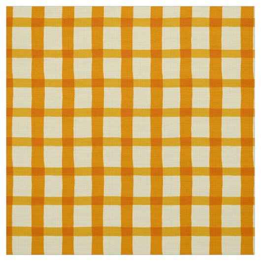 Sommer-gelb-orangeer Gingham Stoff (Muster)
