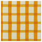Sommer-gelb-orangeer Gingham Stoff (Nahaufnahme)