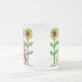 Sommer gelbes Labrador mit Sonnenblumen Mattglastasse (Mittel)