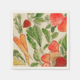 Sommer Gemüsepflanzengarten Karotten Serviette