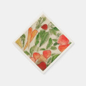 Sommer Gemüsepflanzengarten Karotten Serviette (Ecke)