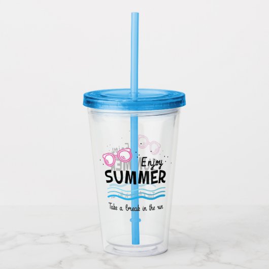 Sommer genießen acryltrinkbecher (Vorderseite)