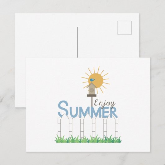 Sommer genießen postkarte (Vorne/Hinten)
