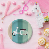 Sommer-gestreifter Retro Pappteller (Party)