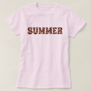 Sommer-Giraffen-Druck T-Shirt