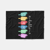 Sommer glücklich Letzten Schullehrer Schüler Fleecedecke (Vorderseite (Horizontal))