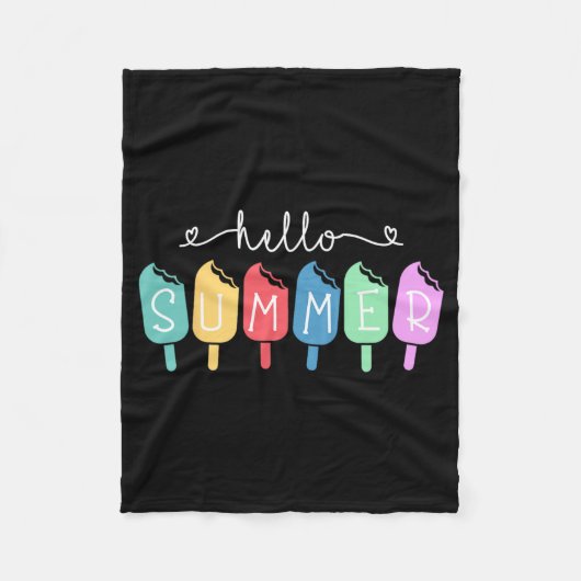 Sommer glücklich Letzten Schullehrer Schüler Fleecedecke (Vorderseite)