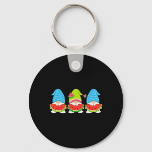 Sommer-Gnom isst eine Wassermelone Gnome Weihnacht Schlüsselanhänger