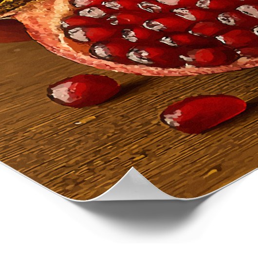 Sommer - Granatapfel Juice Art Printing Poster (Ecke)