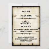 Sommer-GRILLEN Mustache Pig Gewollt Einladungen (Rückseite)