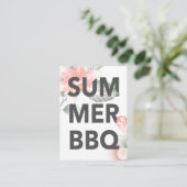 SOMMER GRILLEN Vintag Begleitkarte (Stehend Vorderseite)