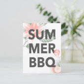 SOMMER GRILLEN Vintag Postkarte (Stehend Vorderseite)