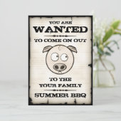 Sommer GRILLEN wollten Einladungen (Stehend Vorderseite)