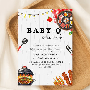 Sommer-Grillparty-Baby- Shower für Paare Einladung