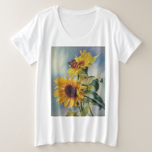 Sommer Große Größe T-Shirt (Design vorne)