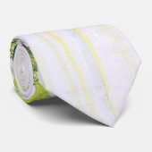 Sommer-grüne Blumendruck-Krawatte Krawatte (Gerollt)