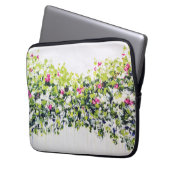 Sommer-grüne Blumenlaptop-Hülse Laptopschutzhülle (Vorderseite Links)