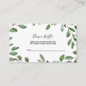 Sommer Grüne tropische Eukalyptus Diaper Raffle Begleitkarte (Vorderseite)