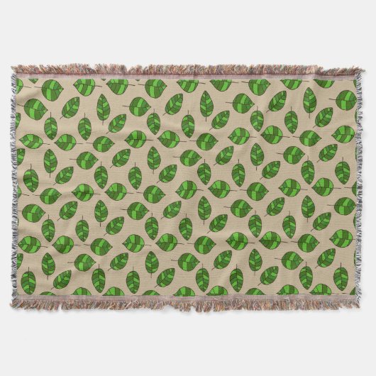 Sommer grünes Leaf-Muster auf jeder Farbe Decke (Vorderseite)