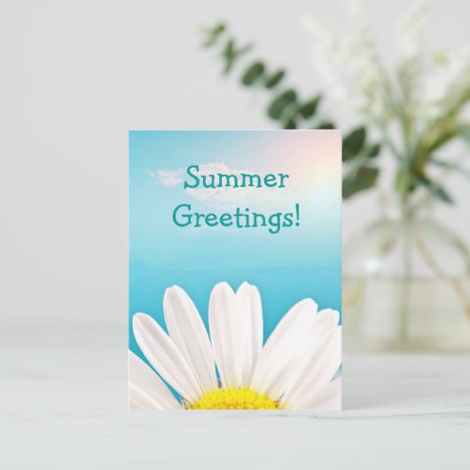 Sommer Grüße! Postkarte (Stehend Vorderseite)