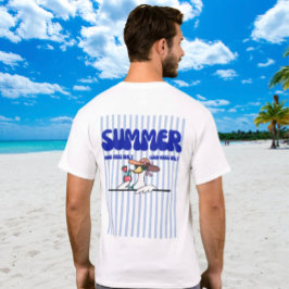 Sommer Gute Stimmung Nur Gans Streifen Kunst T-Shirt
