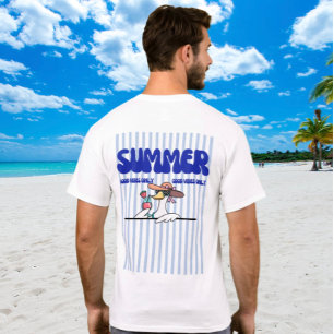Sommer Gute Stimmung Nur Gans Streifen Kunst T-Shirt
