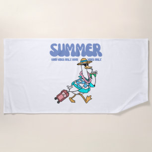 Sommer Gute Vibes Enten Urlaub Kunst Strandtuch