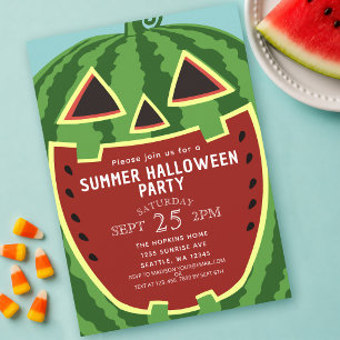 Sommer-Halloween-Party Wassermelonen-Kürbisgesicht Einladung