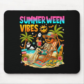 Sommer Halloween Stimmung Lustiges Skelett Strand Mousepad
