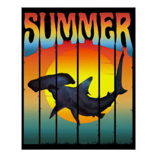 SOMMER HAMMERHEAD SHARSET POSTER