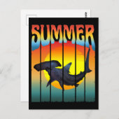 SOMMER HAMMERHEAD SHARSET POSTKARTE (Vorne/Hinten)