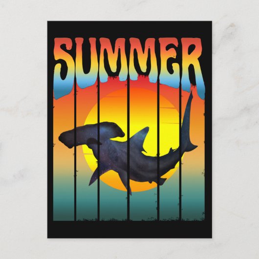 SOMMER HAMMERHEAD SHARSET POSTKARTE (Vorderseite)