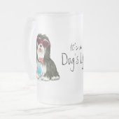 Sommer Havanese Mattglas Bierglas (Vorderseite Links)