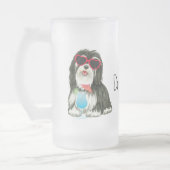 Sommer Havanese Mattglas Bierglas (Links)
