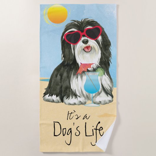 Sommer Havanese Strandtuch (Vorderseite)