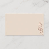 Sommer-Herbstrumpf für Windeln in Beige Blume Begleitkarte (Rückseite)